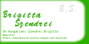 brigitta szendrei business card